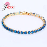 925 Sterling Silver Bracelets Bangles Wedding Charm Crystals 17MM/19MM