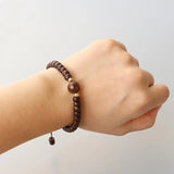 Coconut Shell Evil Eyes Tibetan Stone Rope Bracelet Yoga Chakra Jewelry