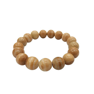 Vintage Yellow Bead Bracelet Round Chain Bracelet Jewelry For Women