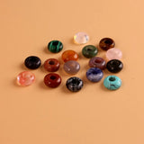 Natural Stone Safety Button Beads 36pcs Mixed Quartz Necklace Pendants 10*4mm