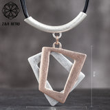 Geometric Leather Neck Choker Necklace for Women