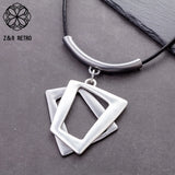 Geometric Leather Neck Choker Necklace for Women