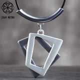 Geometric Leather Neck Choker Necklace for Women