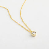 925 Sterling Silver Zircon Gemstone Pendant Necklace for Women