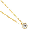 925 Sterling Silver Zircon Gemstone Pendant Necklace for Women