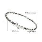 Stainless Steel Necklace Choker Chain Silver Pendant