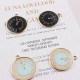 Enamel Clock Pendant Charms Oil Drop Alloy DIY Necklace Bracelet Charms