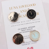 Enamel Clock Pendant Charms Oil Drop Alloy DIY Necklace Bracelet Charms