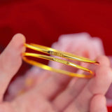 Arrival Jewelry 18K Yellow Bangle Women Gift Tennis Bracelet