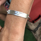 Personalized Stainless Steel Signature Bracelet