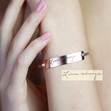 Personalized Stainless Steel Signature Bracelet