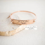 Personalized Stainless Steel Signature Bracelet