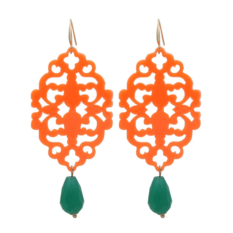 Hollow Out Crystal Dangle Earrings for Women