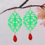 Hollow Out Crystal Dangle Earrings for Women
