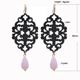 Hollow Out Crystal Dangle Earrings for Women