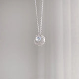 Moon Shape Necklace Crescent Pendant 925 Sterling Silver