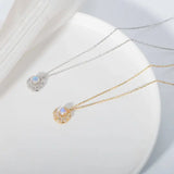 Moon Shape Necklace Crescent Pendant 925 Sterling Silver