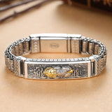 Luck Blessing Brave Troops Silver Bracelet Men Wealth Ins Personality