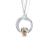 Eternity Circle Charm Necklace Set for Womens DIY Logo Charm Necklaces