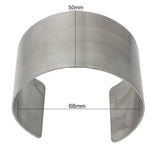 Matte Cuff Bracelet for Women Silver Punk Birthday Present