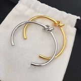 Dainty Open Knot Bangle Cuff Wire Unisex Bangle Jewelry