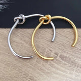 Dainty Open Knot Bangle Cuff Wire Unisex Bangle Jewelry