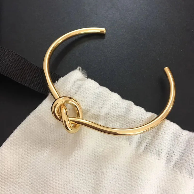 Dainty Open Knot Bangle Cuff Wire Unisex Bangle Jewelry