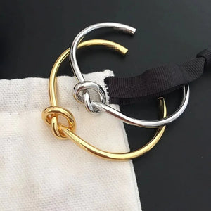 Dainty Open Knot Bangle Cuff Wire Unisex Bangle Jewelry