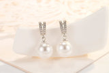 Origin Pearl S925 Silver Drop Earrings Wedding Jewelry for Brides