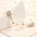 Origin Pearl S925 Silver Drop Earrings Wedding Jewelry for Brides