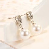 Origin Pearl S925 Silver Drop Earrings Wedding Jewelry for Brides