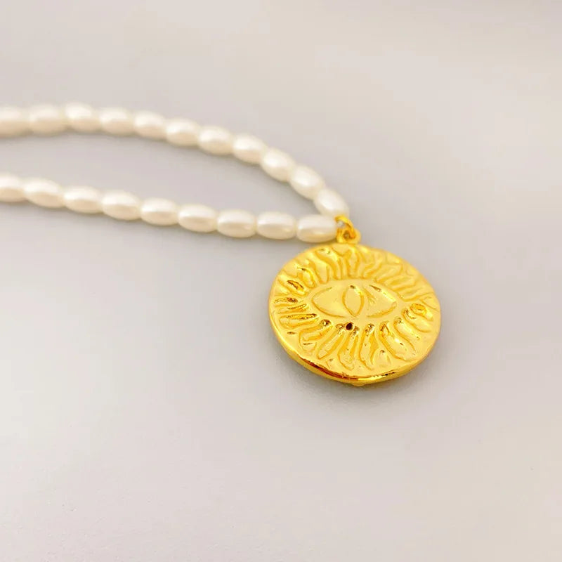Vintage Freshwater Pearl Pendant Necklace for Women