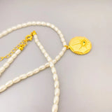 Vintage Freshwater Pearl Pendant Necklace for Women