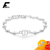 Silver 925 Flower Bracelet for Women Wedding Engagement