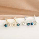 925 Silver Zircon Drop Earrings Wedding Bridal Party Gift
