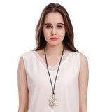Long Pearl Necklace for Women Gothic Style Chain Pendant