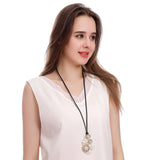Long Pearl Necklace for Women Gothic Style Chain Pendant