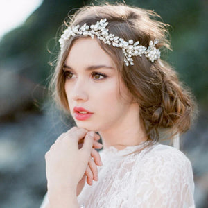 Pearl Tiara Bridal Headband Wedding Hair Accessories