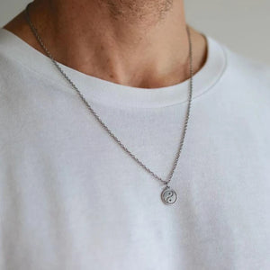 Men's Stainless Steel Link Chain Pendant Necklace