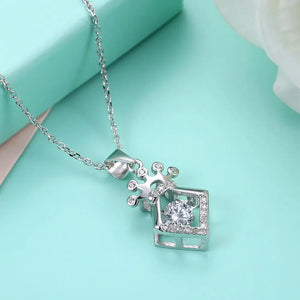 Hollow Crown Pendant Necklace for Women