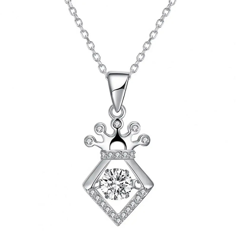 Hollow Crown Pendant Necklace for Women