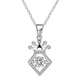 Hollow Crown Pendant Necklace for Women