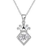 Hollow Crown Pendant Necklace for Women