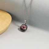 Custom Round Photo Necklace Double-sided Picture Pendant Gift for Her