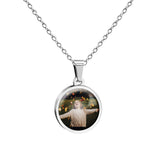 Custom Round Photo Necklace Double-sided Picture Pendant Gift for Her