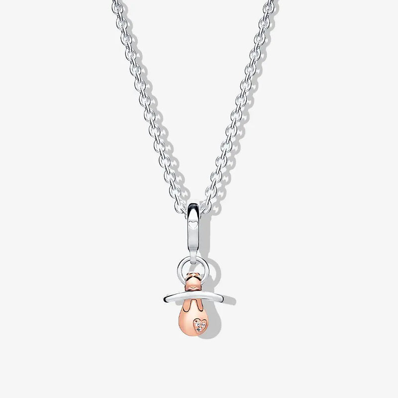 Pink Star Necklace Set For Womens DIY Pacifier Charm Necklaces