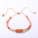 Women's Amazonite Stone Beads Bracelet Adjustable Natural Stone Jewelry