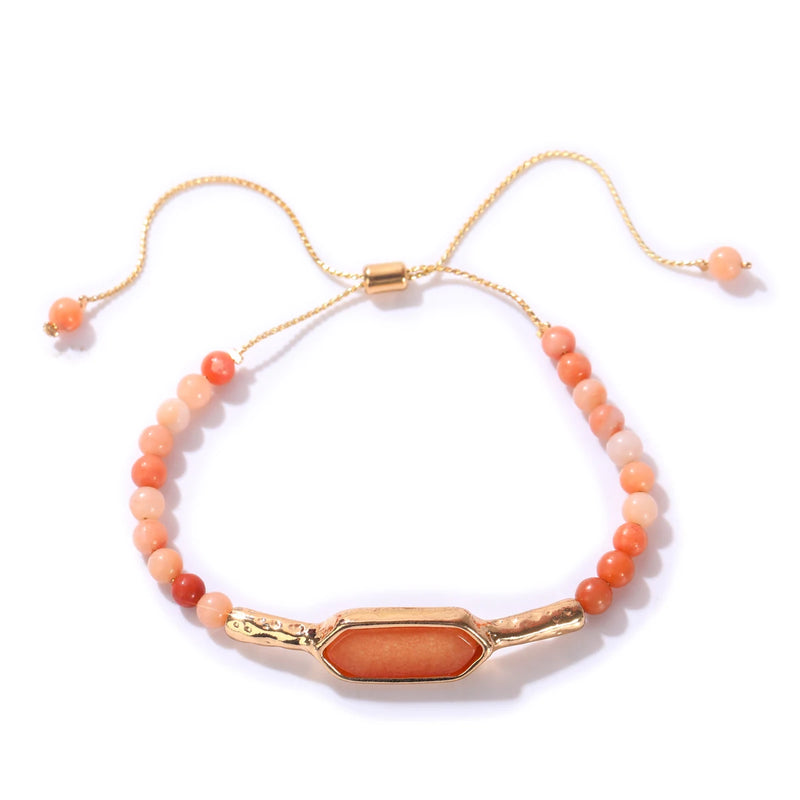 Women's Amazonite Stone Beads Bracelet Adjustable Natural Stone Jewelry