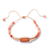 Women's Amazonite Stone Beads Bracelet Adjustable Natural Stone Jewelry