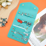 Portable Leather Jewelry Organizer Bag Ring Earrings Storage Box